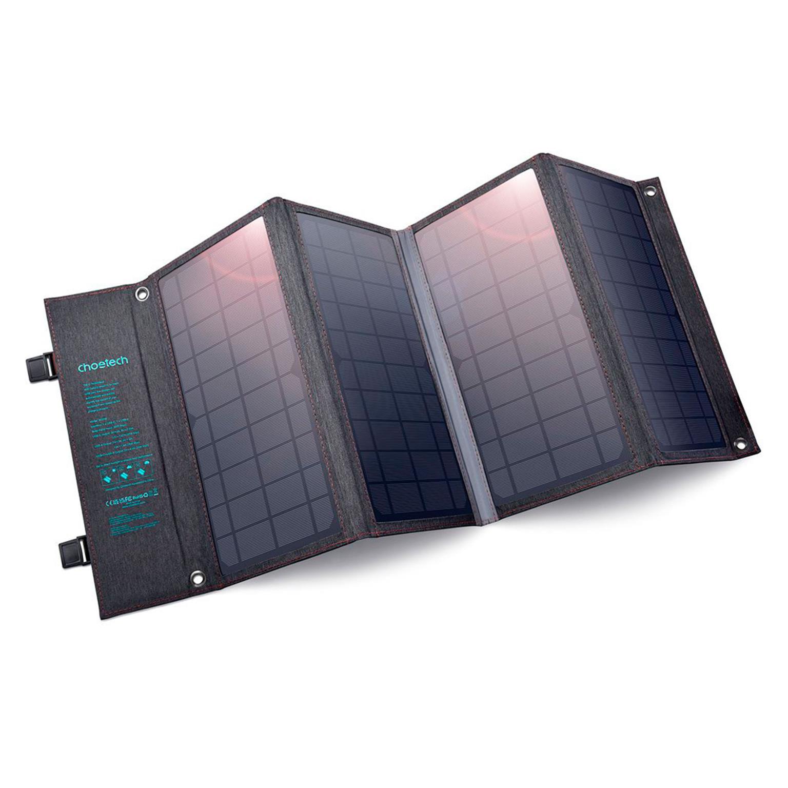 Choetech Reise-Solarladegerät – Faltbares Solar Ladegerät, Solar Ladegerät 36W mit USB-Anschluss – undefined